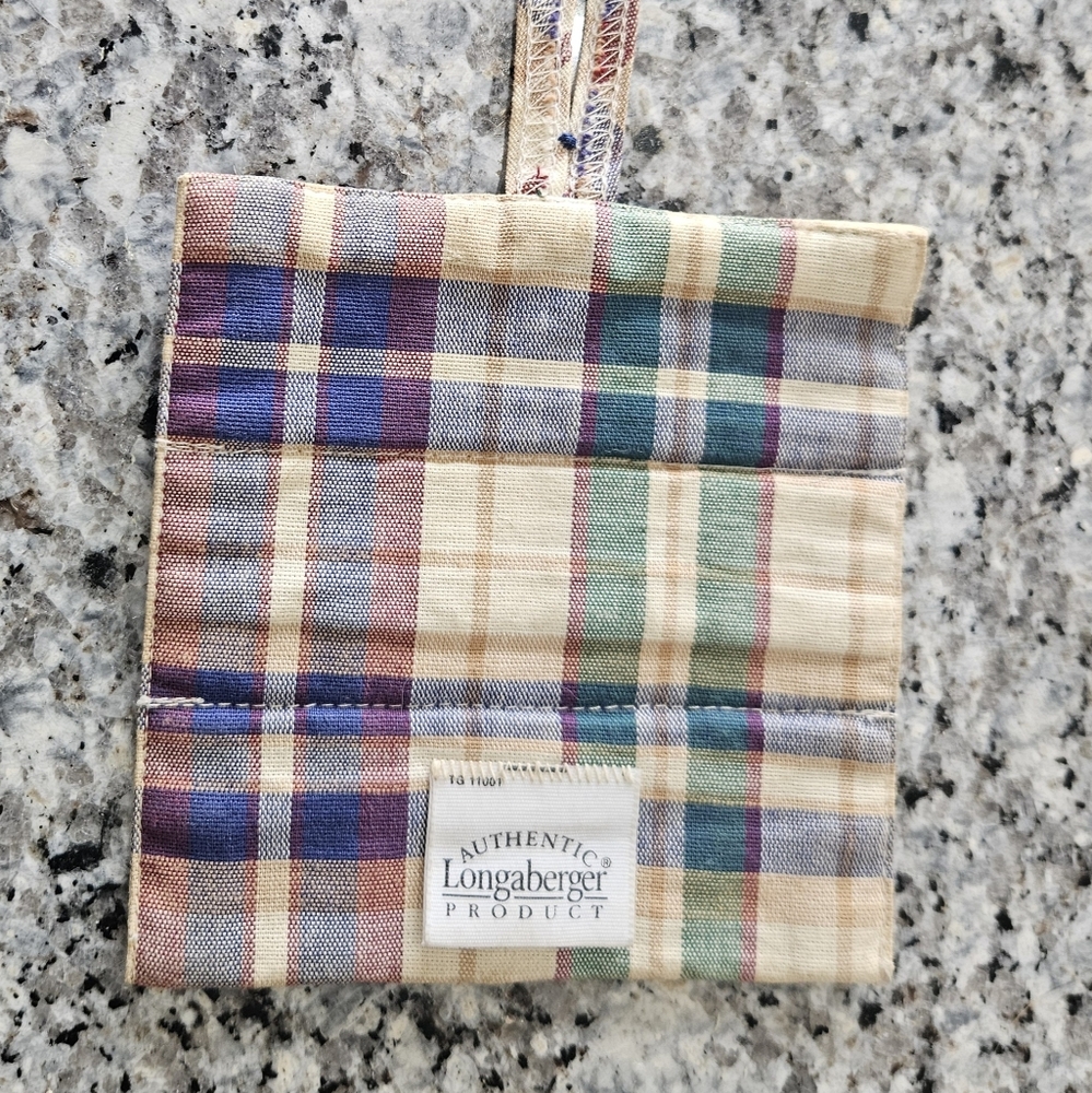 Longaberger Plaid Basket Handle Tie